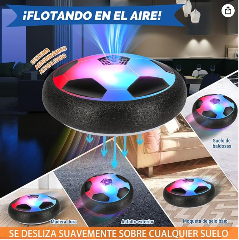 🐺 AirBall LED™ | Wolveshop ⚽ El balón que flota y enciende la diversión en casa