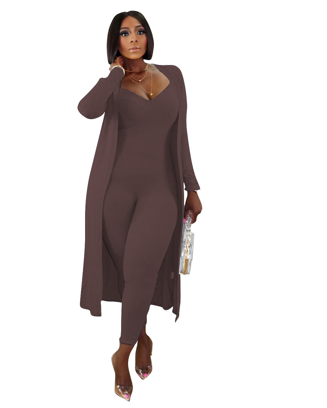 Conjunto Ribbed Long-sleeved Capa con body Wolveshop