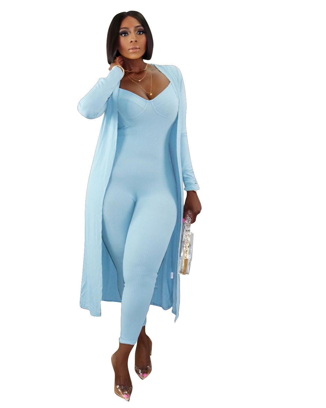 Conjunto Ribbed Long-sleeved Capa con body Wolveshop