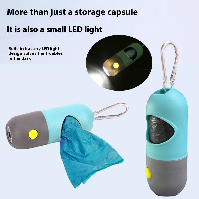 Luz y Limpieza - Dispensador de Bolsas para Mascotas con luz led